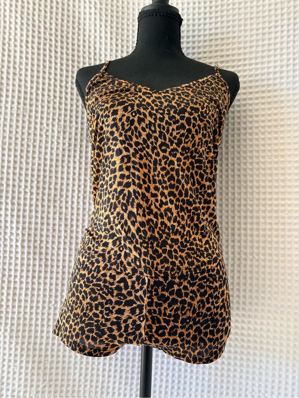Magic Silk Vintage Animal Print Cami Sleep Set Loungewear Y2K Lingerie 90s